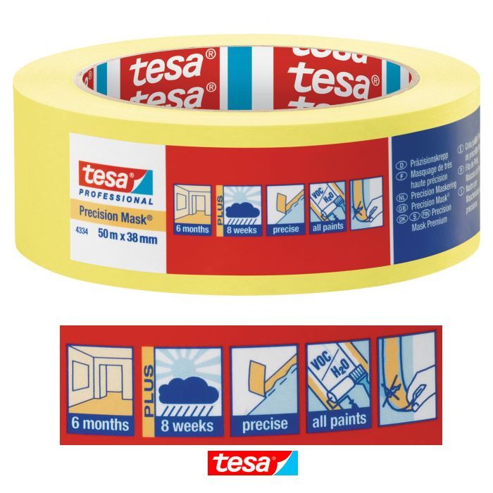 Tesa Precision krāsotāju lente Iekšdurvīm 38mm x 50m
